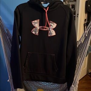 Under Armour Black Hoodie with Pink Accents